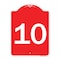 Signmission Designer Series Sign-Sign W/ Number 10, Red & White Aluminum Sign, 18" x 24", RW-1824-22912 A-DES-RW-1824-22912 - alternate 1